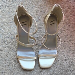 Windsor Smith Metallic Gold Spiral Strap Heels